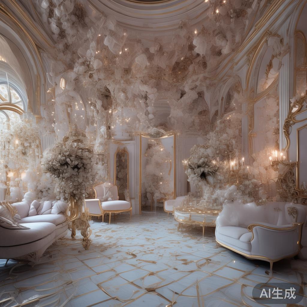 在场景设计方面，贝农的团队融合了梦幻与奢华的元素，