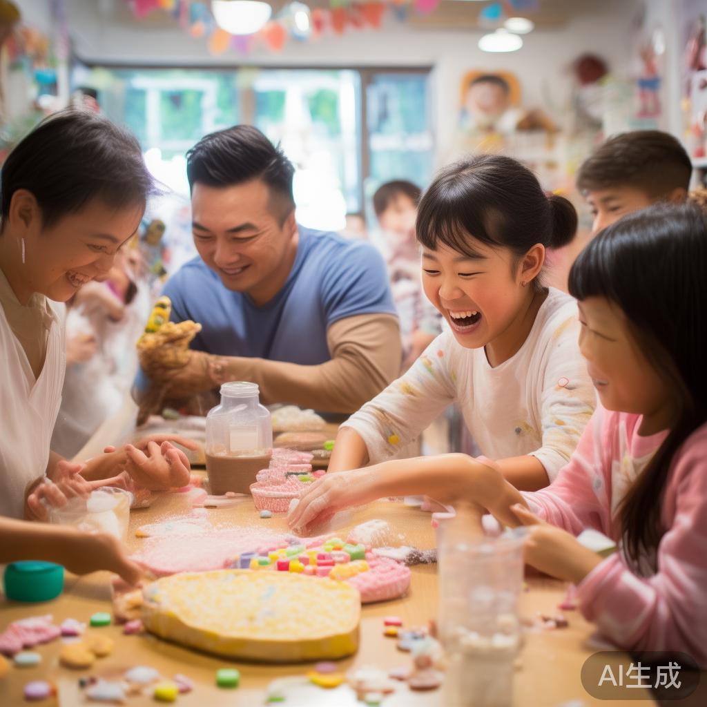 此外，不少场馆还设有“DIY糖果制作坊”，让家庭成