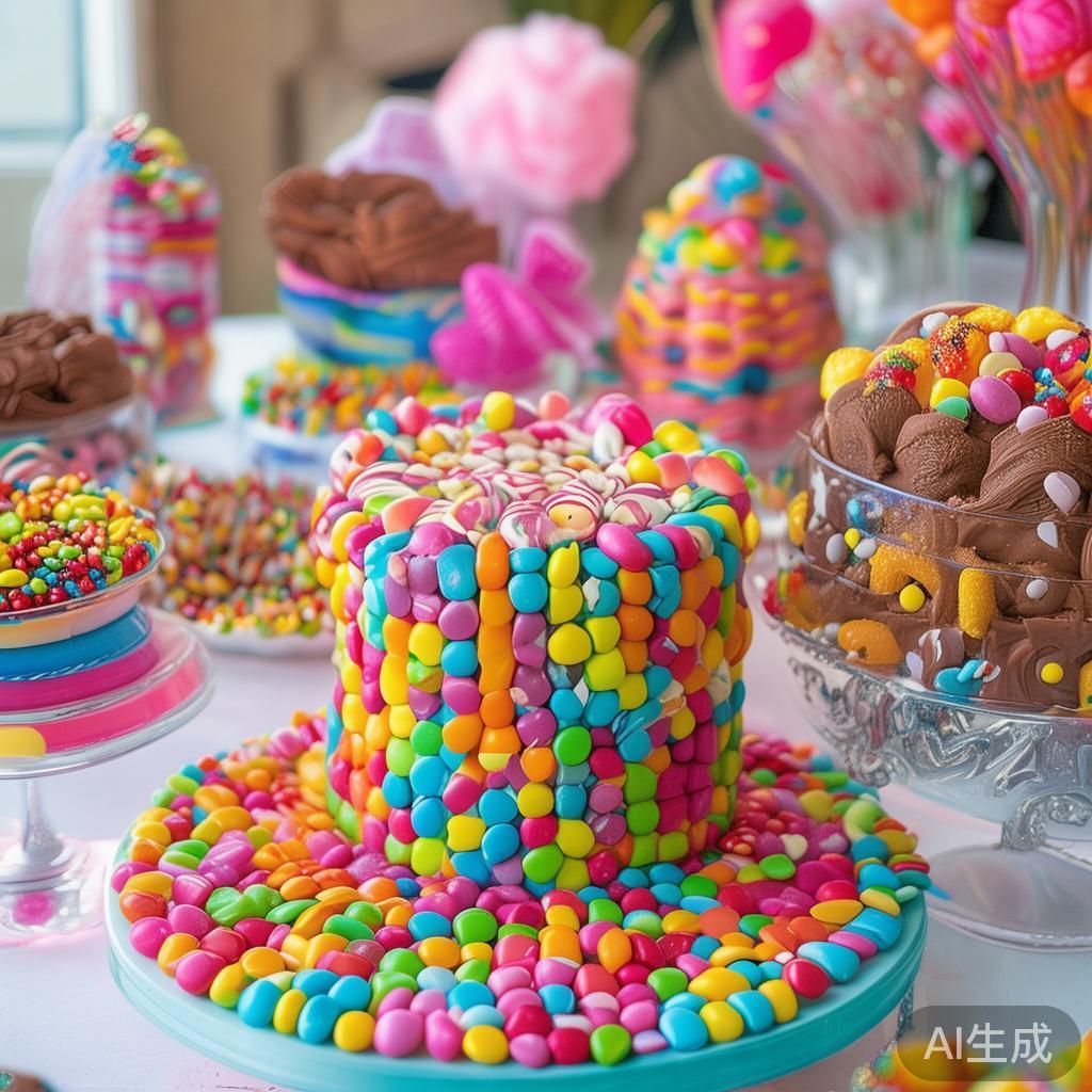 围绕“甜蜜盛宴”的核心，糖果派对汇聚了各式各样的美